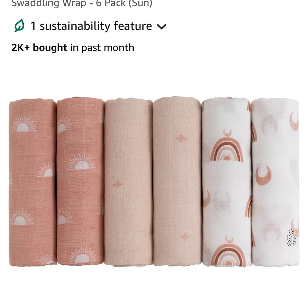 Sun and Moon Swaddle Blanket Set - 6 Pack